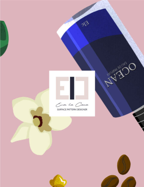 Pattern beauty parfum pink background zoom 3 Eva Lo Coco