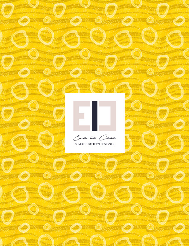 Bubbles pattern astratto eva lo coco little scale yellow