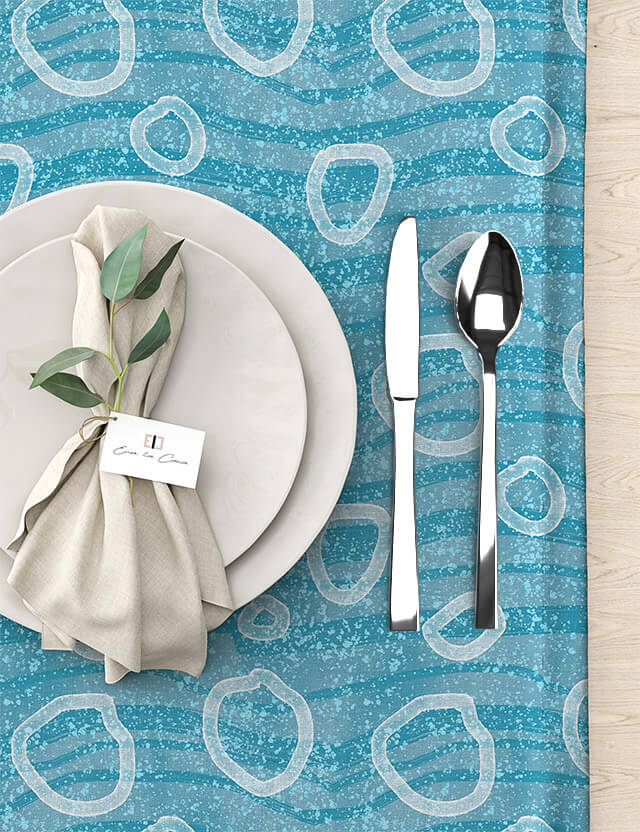 Bubbles pattern astratto eva lo coco placemat