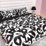 pattern astratto loose hessboard eva lo coco bianco e nero copripiumino