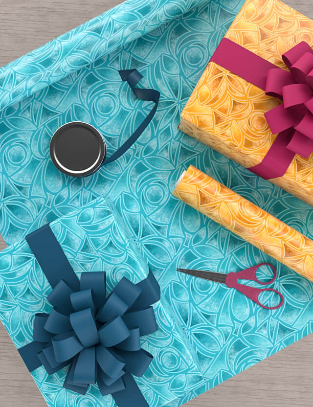 Pattern astratto frammenti Eva Lo Coco wrapping paper