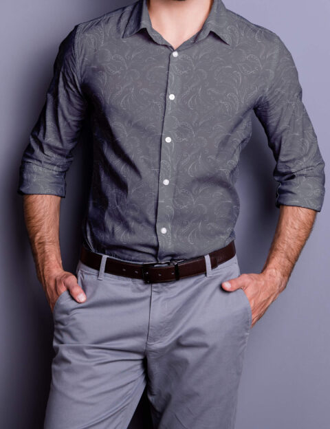 pattern elegant leaves grey background eva lo coco shirt scaled