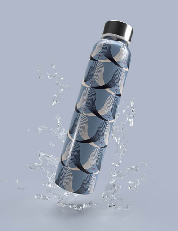 Pattern abstract Acconciatura Eva Lo Coco waterbottle
