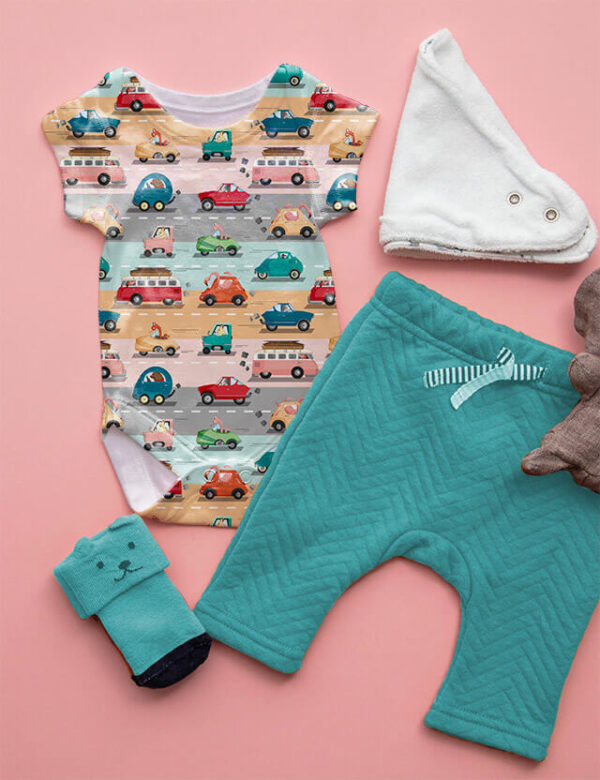 Pattern kids funny cars eva lo coco body