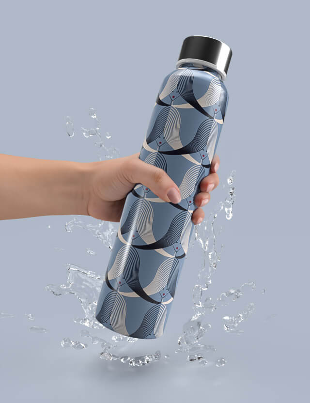 pattern abstract acconciatura eva lo coco bottle