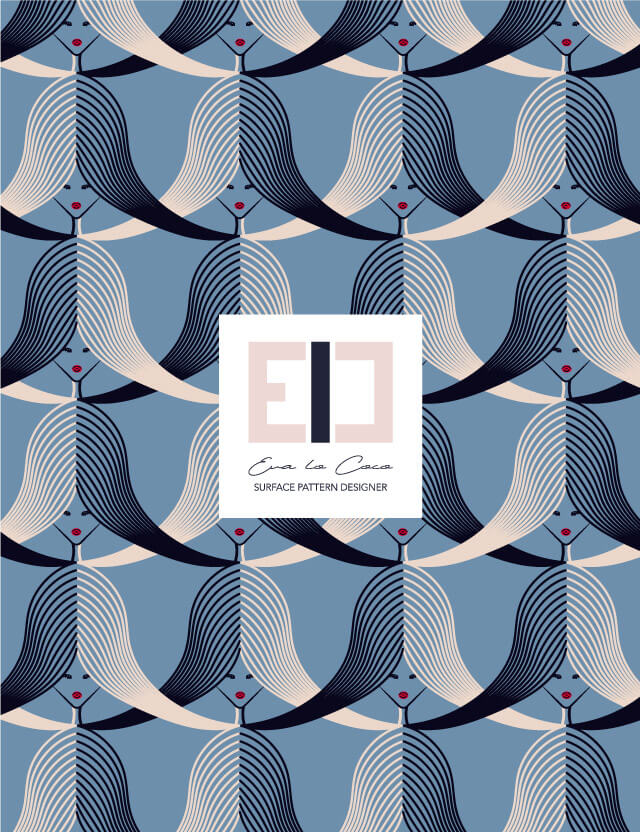 pattern abstract acconciatura large scale eva lo coco
