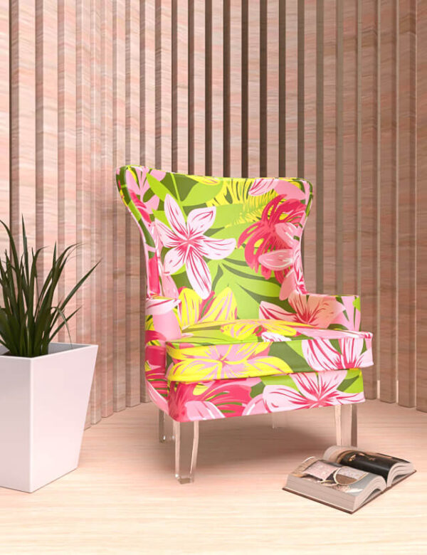 pattern floreale felicita in fiore colori vivaci Eva Lo Coco poltrona