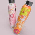 pattern floral energy pink orange background elegant design eva lo coco waterbottle