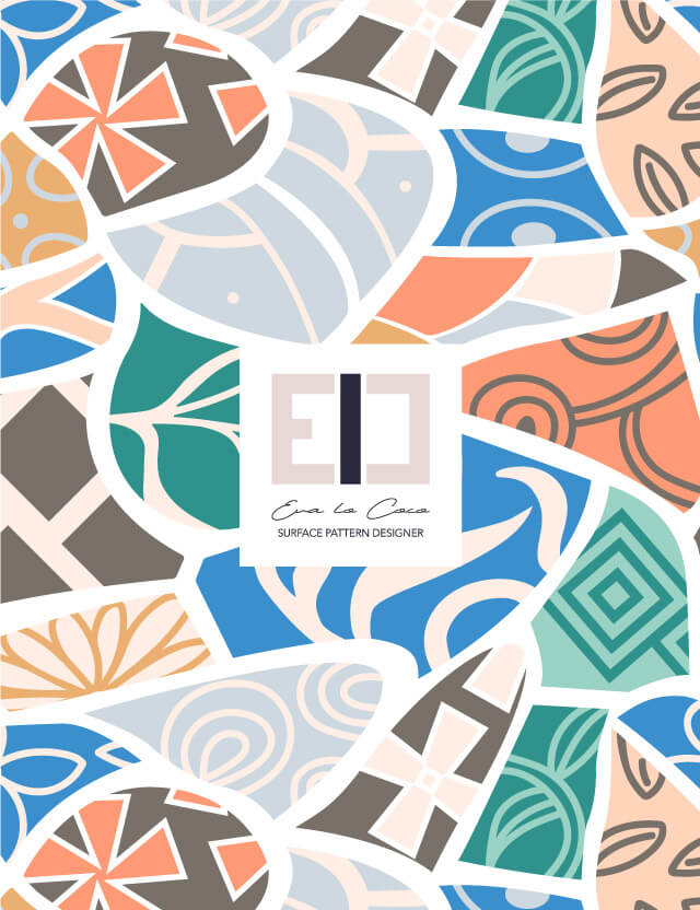 abstract pattern Barcelona cold colors eva lo coco large scale