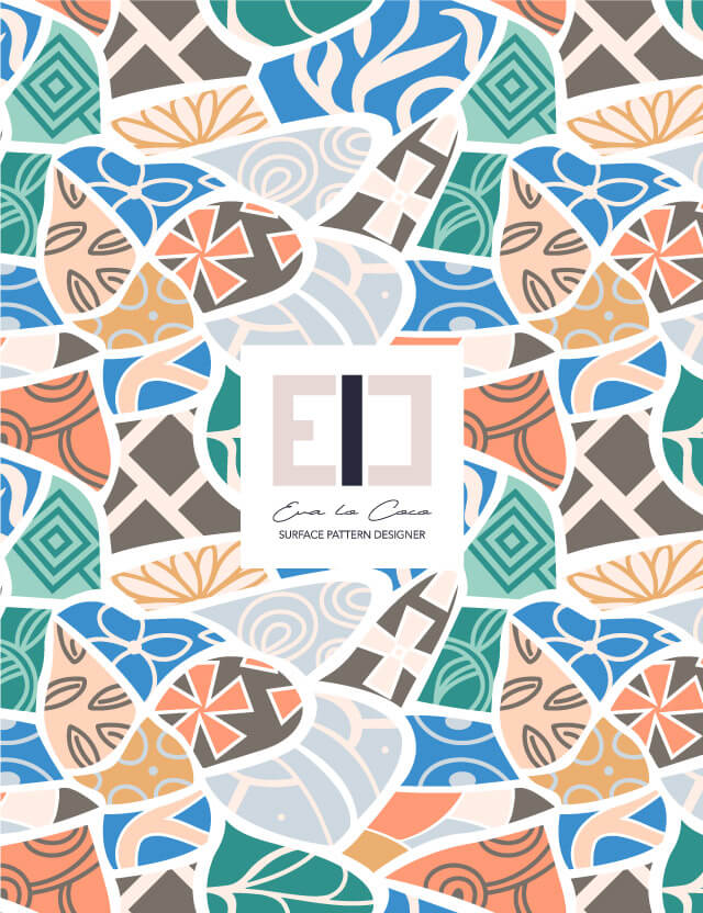 abstract pattern Barcelona cold colors eva lo coco little scale
