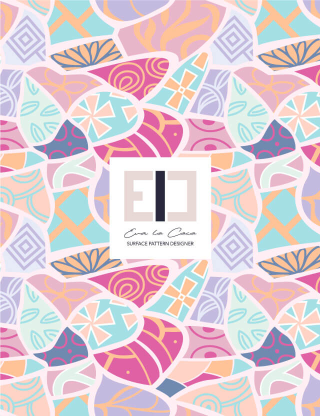 abstract pattern Barcelona pastel tones eva lo coco little scale