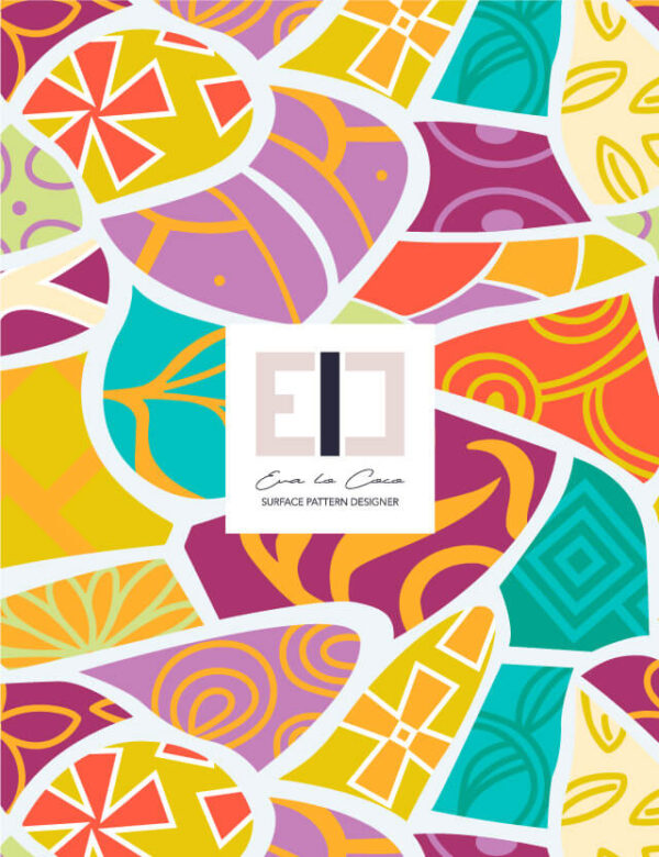 abstract pattern Barcelona vibrant colors eva lo coco large scale
