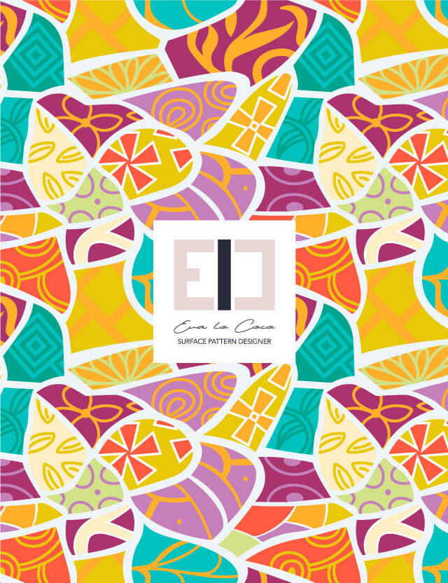 abstract pattern Barcelona vibrant colors eva lo coco little scale
