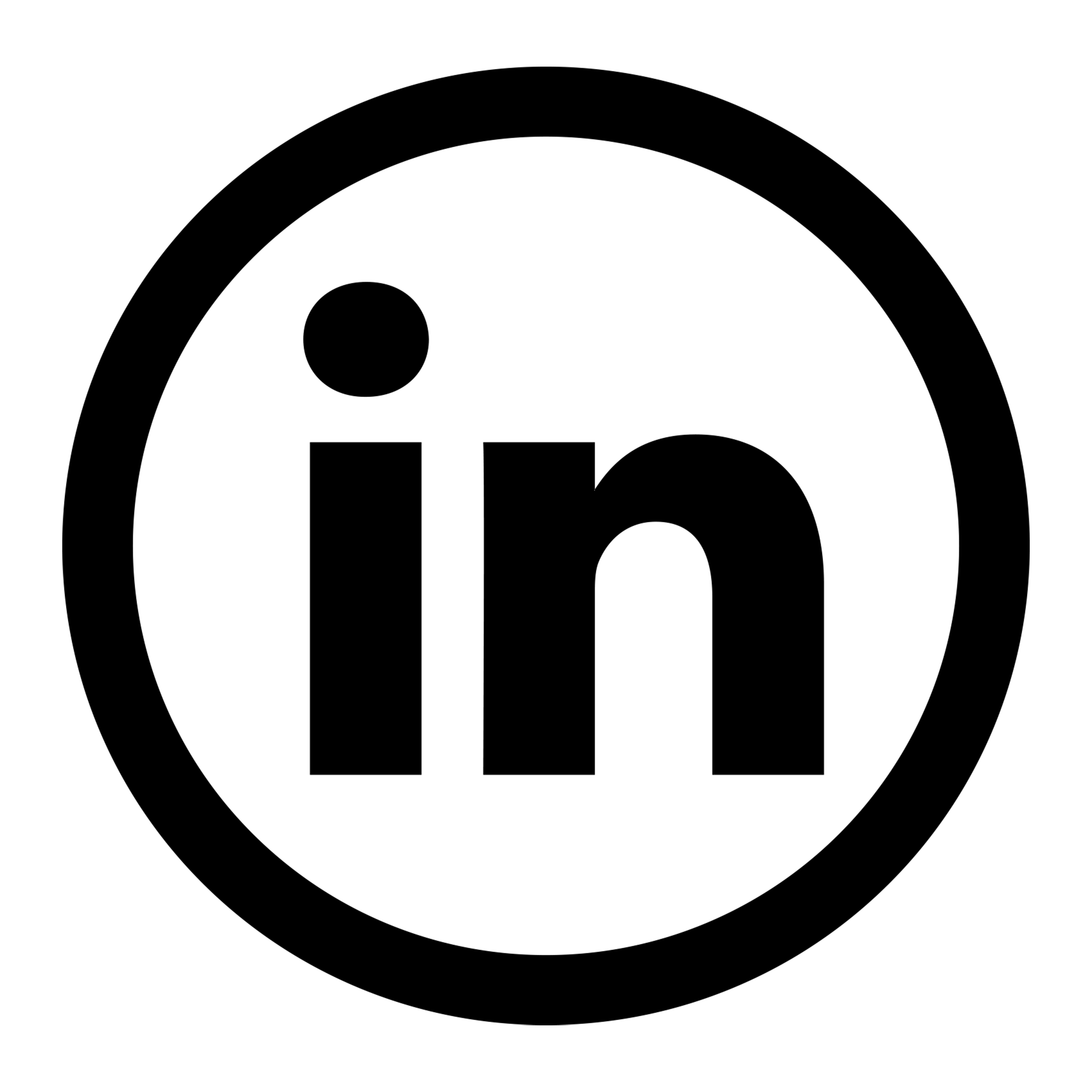 linkedin png black clean